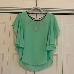 Ya Los Angeles Light Green Chiffon Blouse